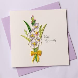 Tarjeta de felicitación de simpatía hecha con filigrana, tarjetas de filigrana, tarjetas de cumpleaños, tarjetas de felicitación, tarjeta de felicitación hecha a mano, tarjeta hecha a mano