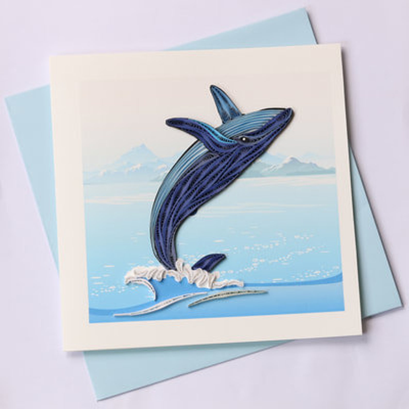 Whale Card Quilling Greeting Card Handmade Greeting Card Etsy