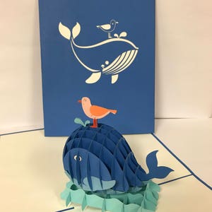 Ballena 3-d tarjeta emergente, tarjeta emergente, tarjeta emergente 3d, papel poppin, tarjeta de felicitación de gato, tarjeta de cumpleaños, tarjeta emergente de papel, tarjeta de felicitación