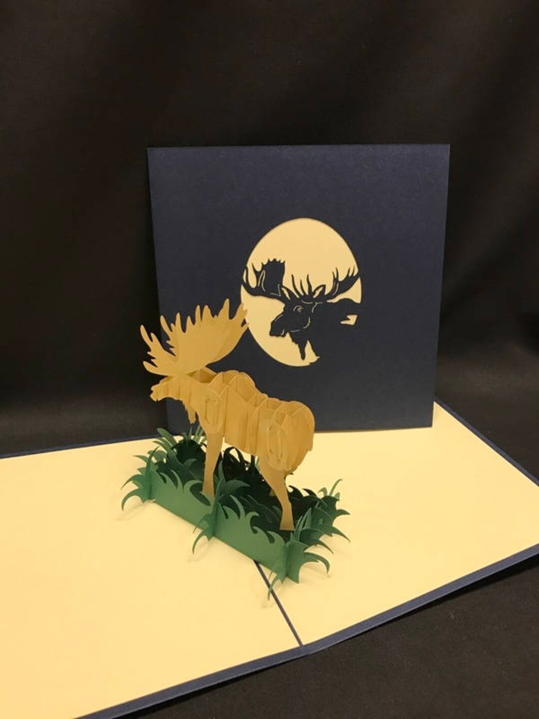 Moose 3-d Pop up Card 3-D Pop up Card 3D Birthday Card - Etsy