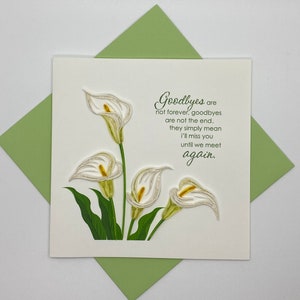 Carte de voeux Sympathy Quilling, carte de voeux faite main, cartes quilling, cartes quilling, Quilling, carte faite main