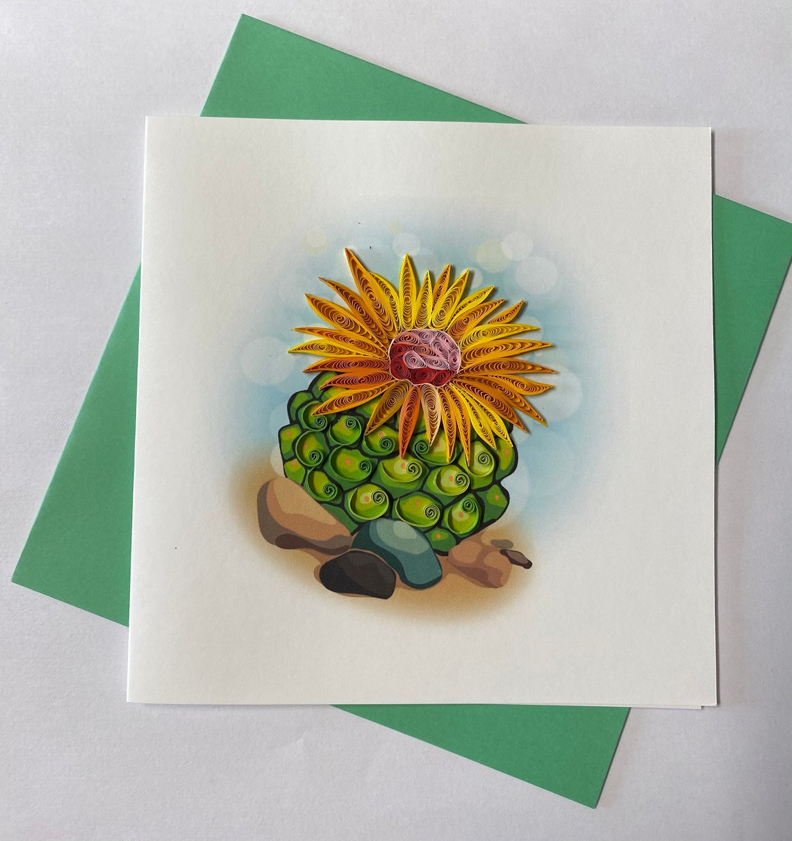 Cactus Card Quilling Greeting Card Handmade Greeting Card Etsy