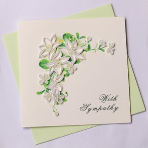 Sympathy Quilling Grußkarte, Quilling Karten, Geburtstagskarten, Grußkarten, Handgefertigte Grußkarte Handgemachte Karte