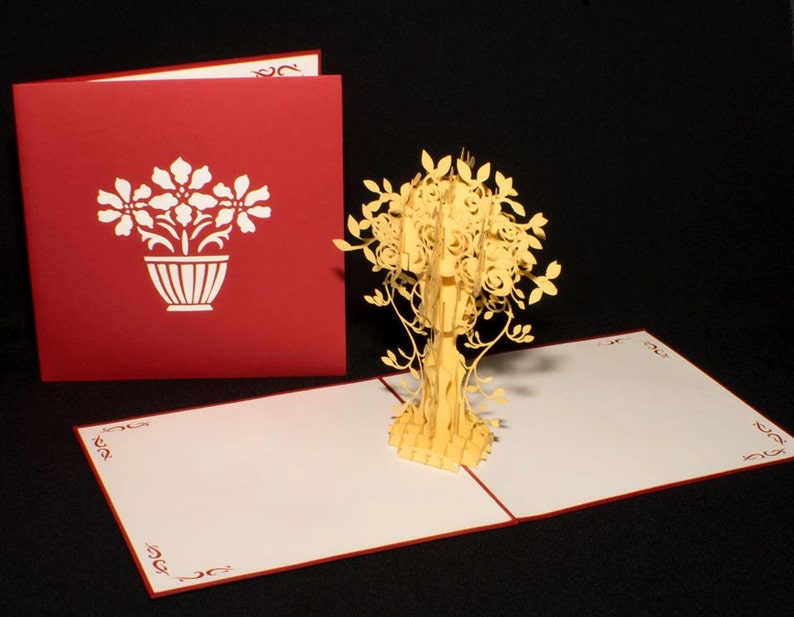 Flower 3-d Pop up Card - Etsy Canada
