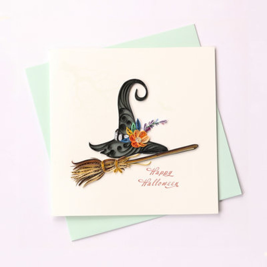 Halloween Card, Quilling Greeting Card, Handmade Greeting Card ...