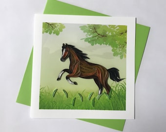 Little Girl Handmade Quilling Greeting Card | Origamo-Vertecchi Party