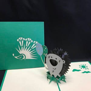 Istrice 3-d carta pop up, Pop Up Card, scheda di compleanno 3D, scheda 3D da Popup, Greeting Card, scheda Popup 3D, 3D Popup Greeting Card, PoppinPaper