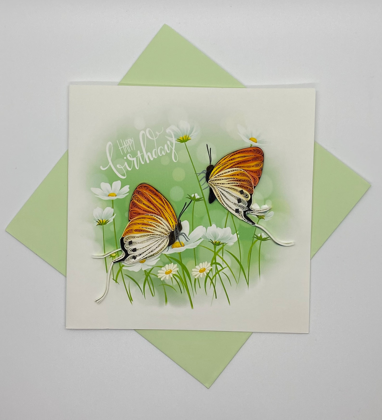 Birthday Butterfly Quilling Greeting Card, Handmade Greeting Card ...