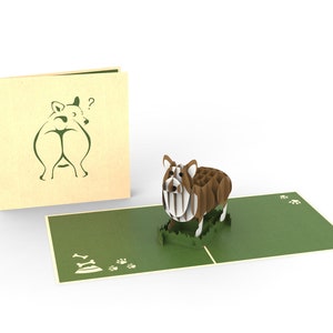 Corgis Grußkarte, Happy Birthday 3-d Pop-up-Karte, 3D Geburtstagskarte, Pop-up-Karte