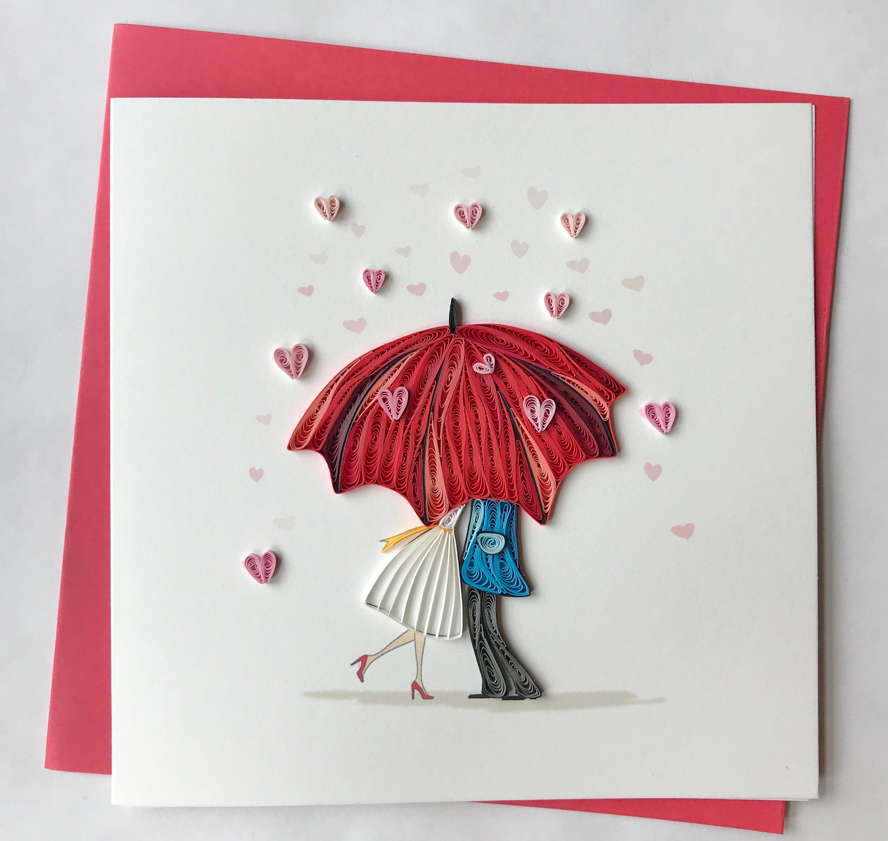 I Love You Card, Quilling Greeting Card, handmade greeting card, quilling cards, quilled cards, Greeting Card