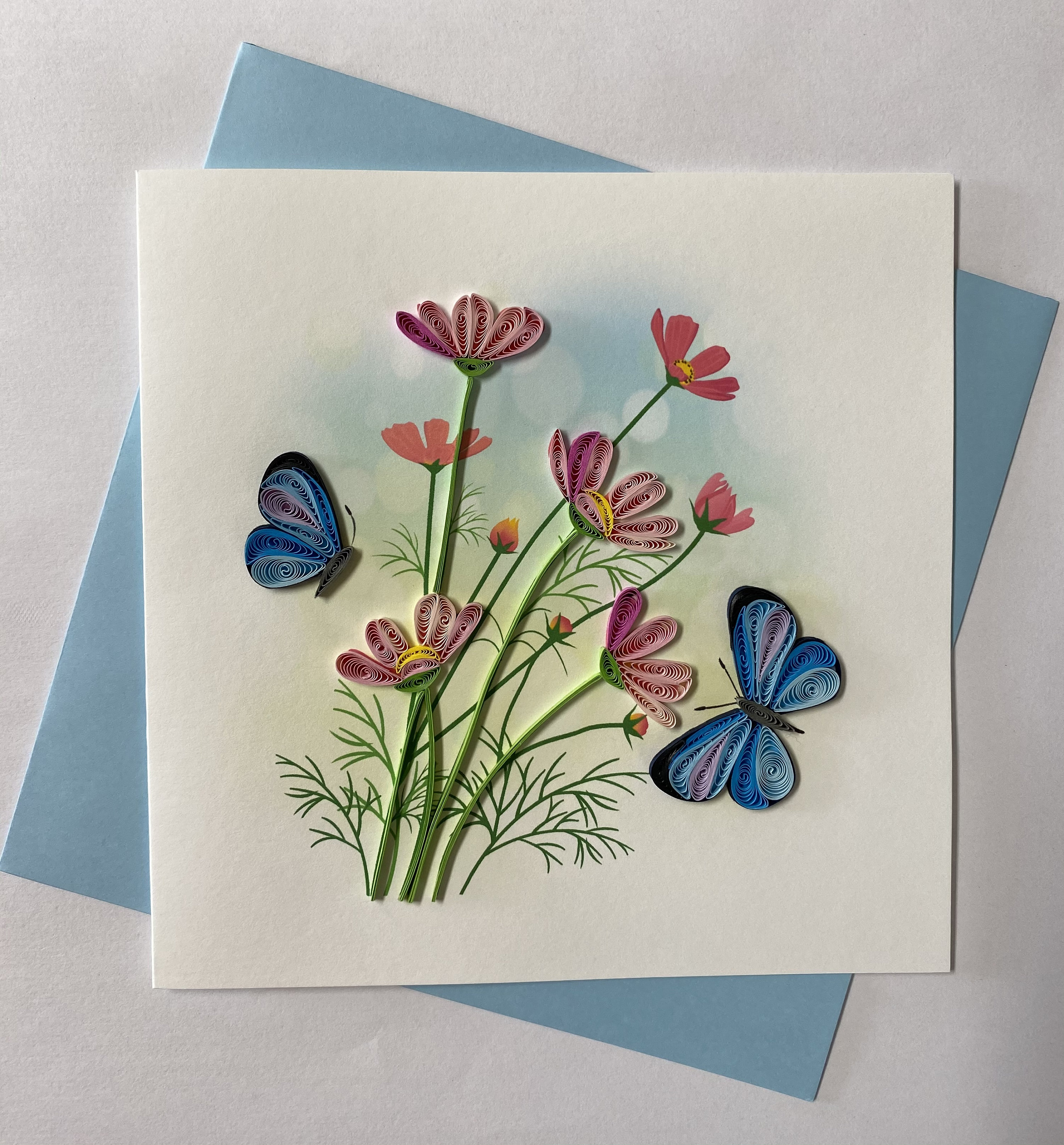 Butterfly Card, Quilling Greeting Card, Handmade Greeting Card ...