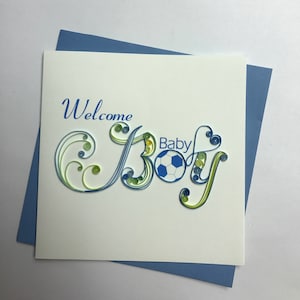 Tarjeta de felicitación de filigrana para bebé niño