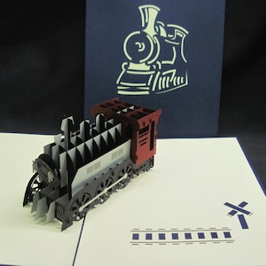 Tarjeta emergente del tren 3-D