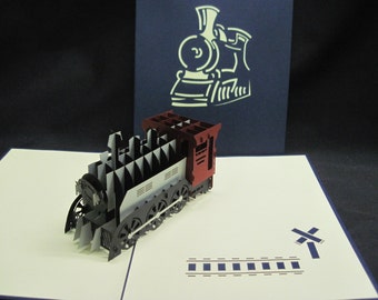 Tarjeta emergente del tren 3-D