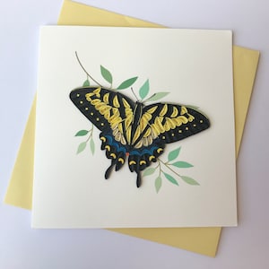 Butterfly Quilling Greeting Card, handmade greeting card, quilling cards, quilled cards