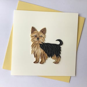 Carte chien, carte de voeux quilling, carte de voeux faite main, cartes quilling, cartes quilling, carte de voeux