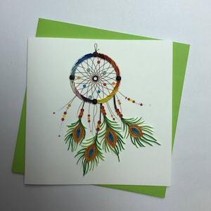 Łapacz snów Quilling Kartka z życzeniami