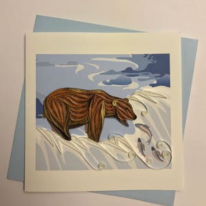 Carte de vœux de quilling d’ours