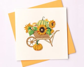 Fall Card, Quilling Greeting Card, handmade greeting card, quilling cards, quilled cards, Greeting Card, Christmas Card