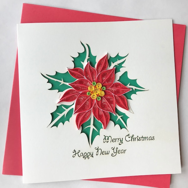Quilled Poinsettia Etsy