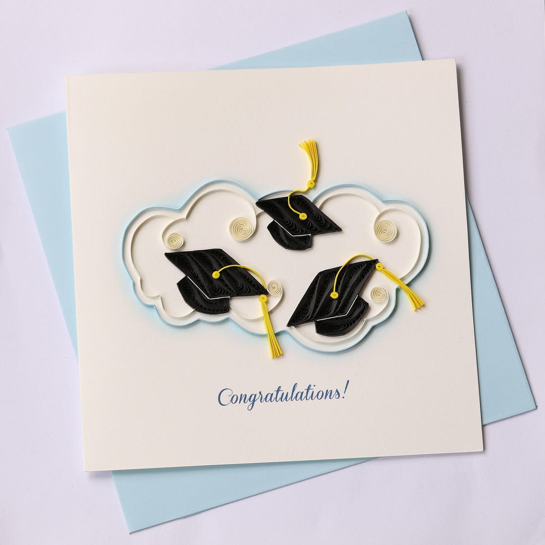 Graduation Quilling Greeting Card, Quilling Cards, Birthday Cards