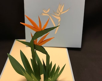 Bird of Paradise 3-D Pop Up Card, 3D Birthday Card, Popup Card, Greeting Card, 3D Popup Card, 3D Popup Greeting Card, PoppinPaper