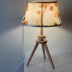 Ecoprinted table lampshade Poupée without stand image 4