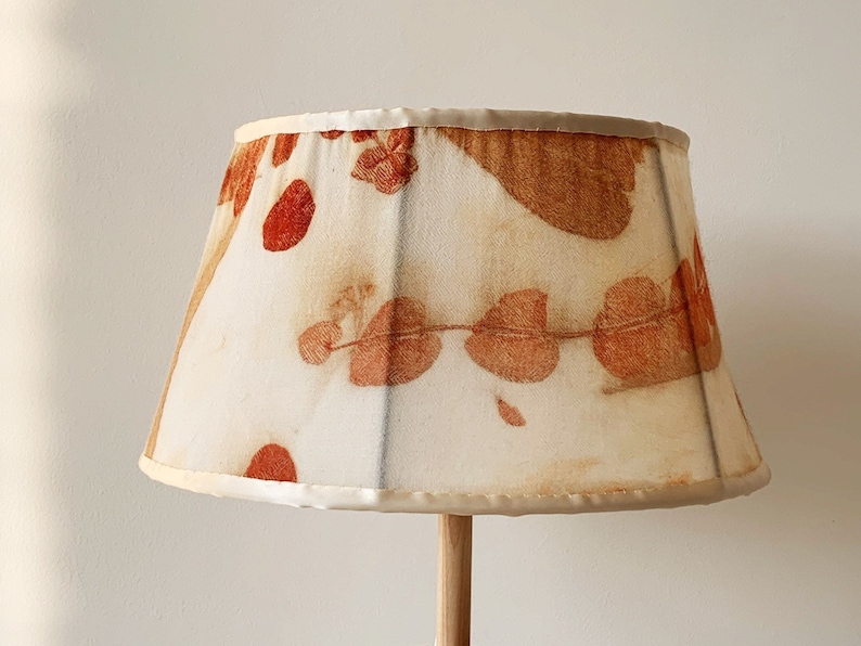 Ecoprinted table lampshade Poupée without stand image 2