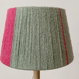 Small string table lampshade drum, or jazz lampshade, handwoven / handstrung with 100% animal friendly bourette silk for a bouclé look image 4