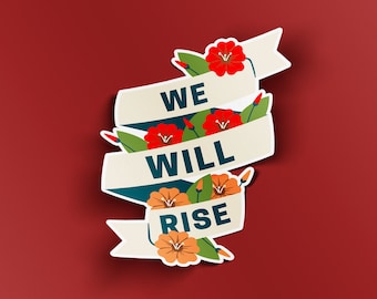 From Blood And Ash, We Will Rise - Poppy Vinyl Sticker - 2" x 3"