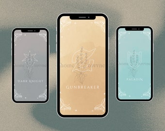 FFXIV Job Tarot Card – Tanks Set, Digital Download for Final Fantasy Fans