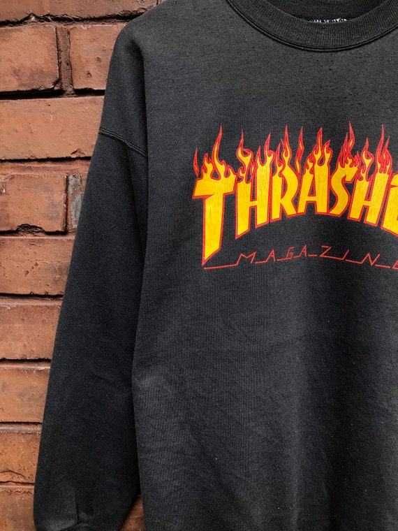 etichetta felpa thrasher