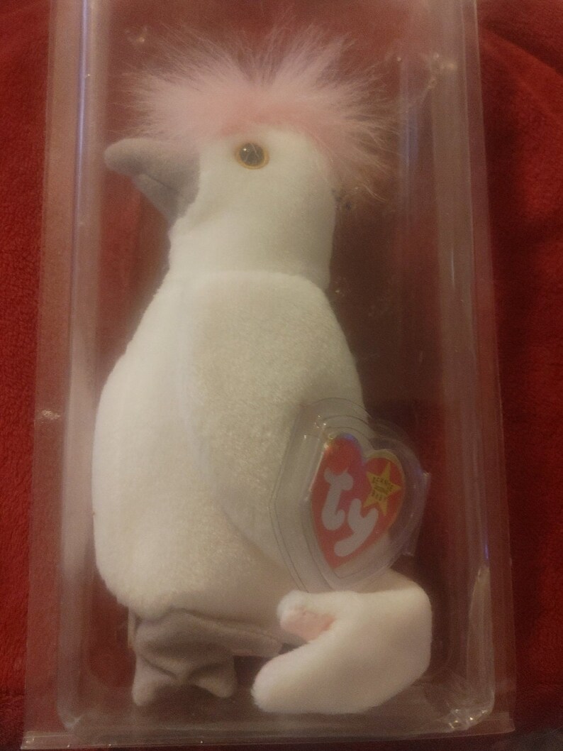 Ty Beanie Babies Kuku Cockatoo Bird White 1998 Rare Etsy