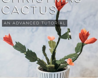 Tutorial - Make Your Own Potted Christmas Cactus - Downloadable Template and Tutorial