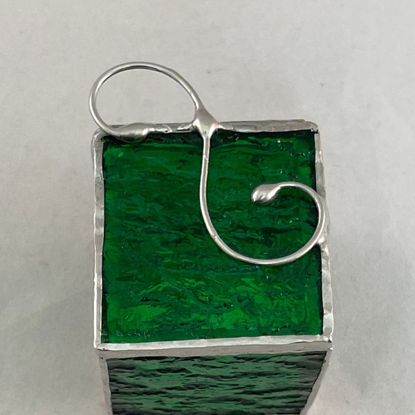 Small Stained Glass Ring Box - Green