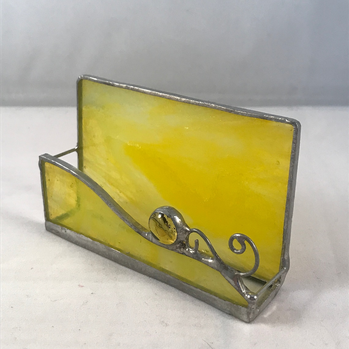 Unique Stained Glass Business Card Holder Etsy