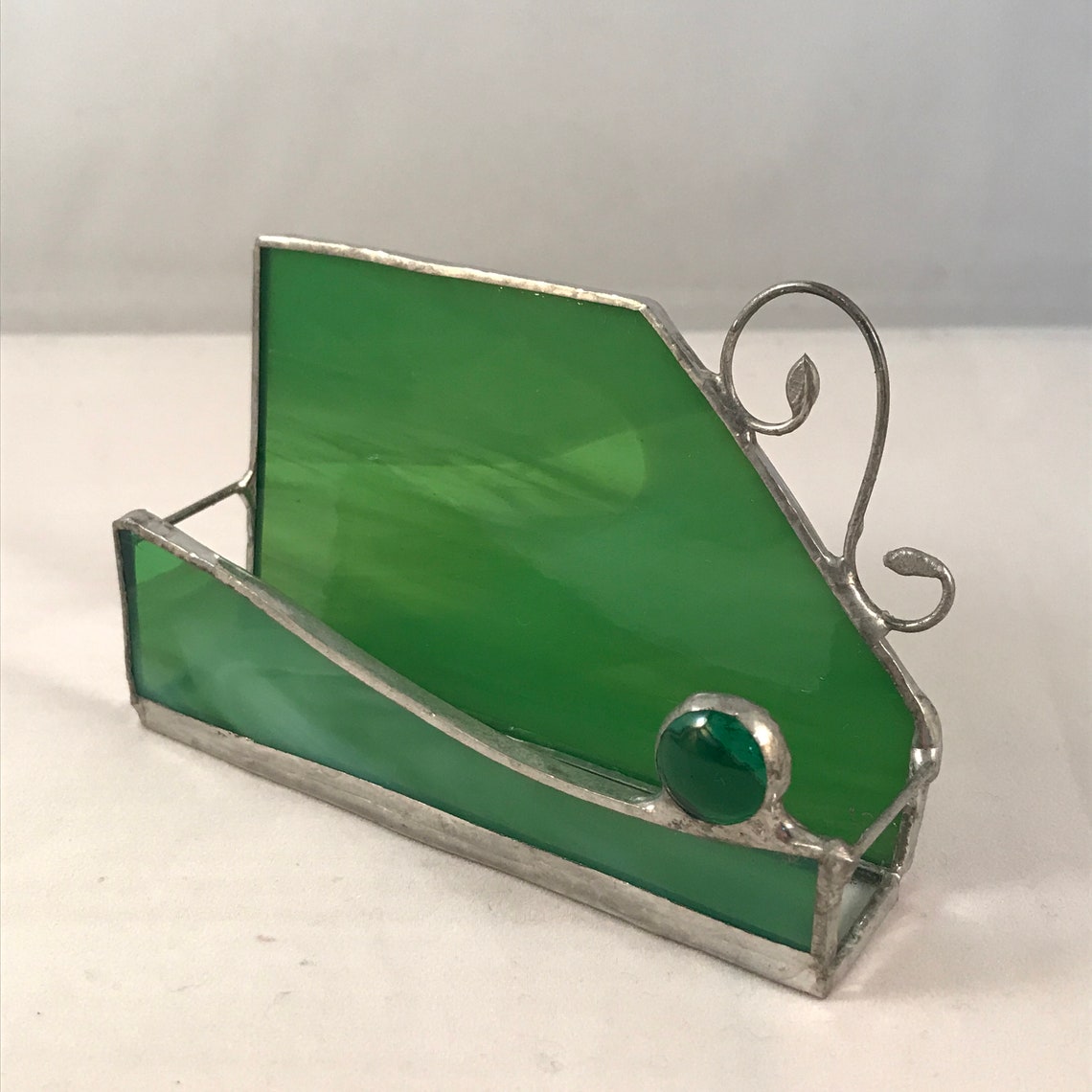 Unique Stained Glass Business Card Holder Etsy