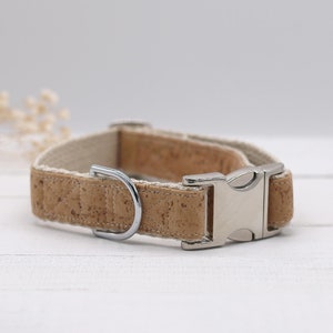 Natural Signature Cork Dog Collar - Hemp Webbing, Dog Collar, Pet Gift, Handmade Dog Collar, Pet Collar