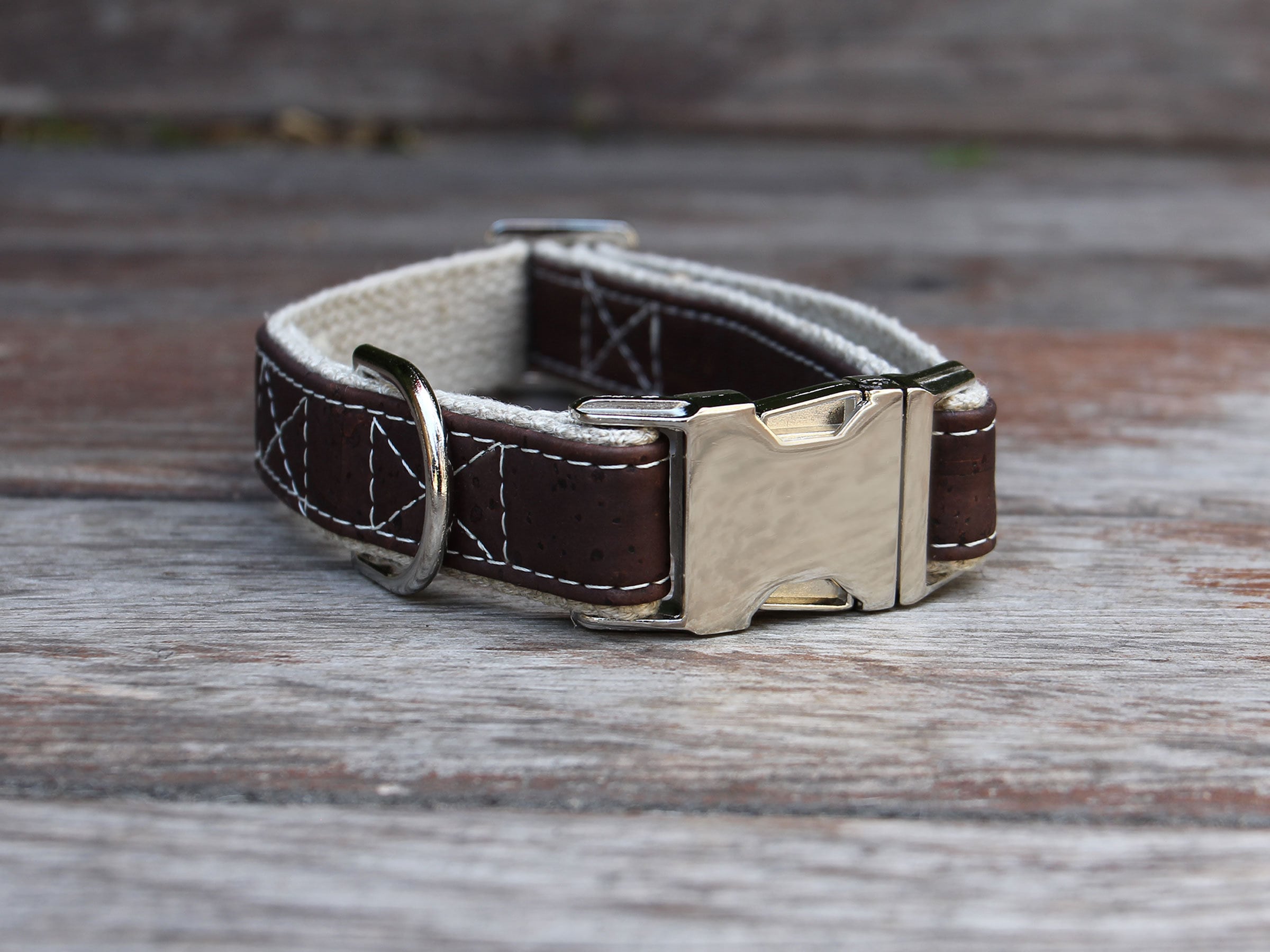 saddle leather dog collar