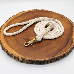 Natural Cotton Rope Dog Leash - Handmade Dog Leash, Wedding Leash, Soft Dog Leash