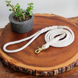 Tiny Pet Natural Cotton Rope Dog Leash / Handmade, Soft Cat Rope Leash / Lightweight Lead