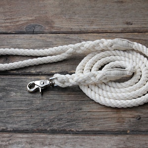 Natural Cotton Rope Dog Leash Handmade Dog Leash, Wedding Leash, Soft Dog Leash image 7