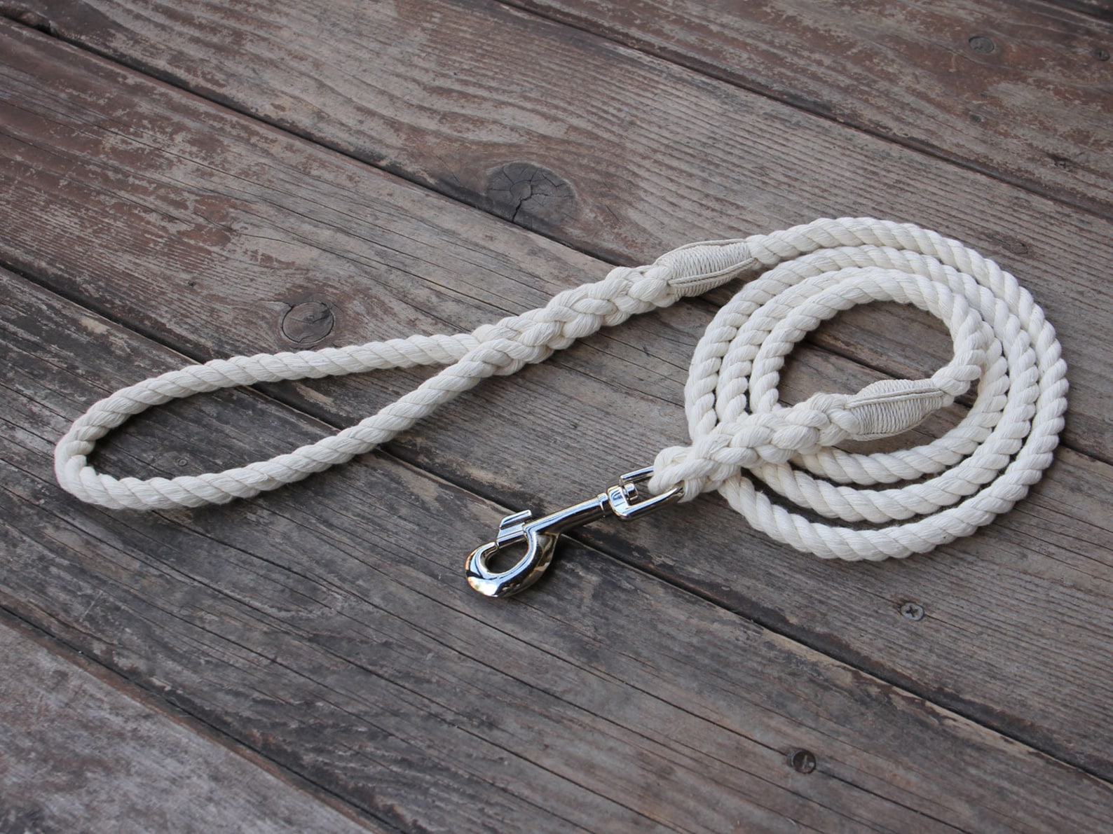 Natural Cotton Rope Dog Leash 1/2 12mm Handmade Etsy