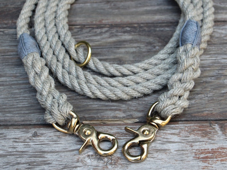 Adjustable Just Hemp Rope Dog Leash Convertible Dog Leash Etsy