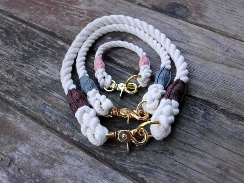 Natural Cotton Rope Dog Collar Nautical Dog Collar Handmade Etsy