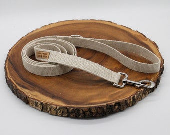 Natural Just Hemp Flat Dog Leash - Handmade, Strong Dog Lead