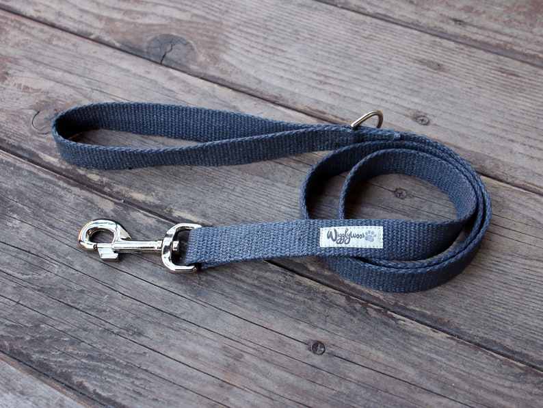 Nautical Dog Leash Handmade Dog Leash Nantucket Blue Just Hemp Flat Dog Leash Strong Dog Leash Dog Lead