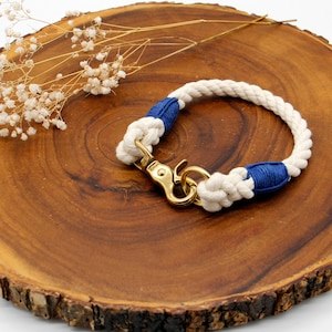 Natural Cotton Rope Dog Collar - Handmade Dog ID Collar, Wedding Collar, Dog Necklace