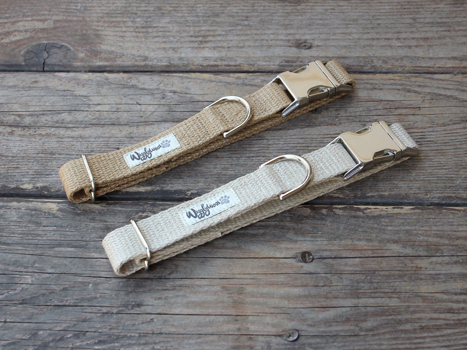 Just Hemp Dog Collar Handmade Natural Dog Collar Etsy