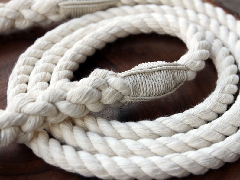 Natural Cotton Rope Dog Leash 1/2 12mm Handmade Etsy